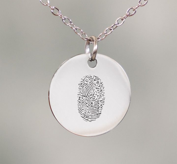 316L Stainless Steel Fingerprint Pendant