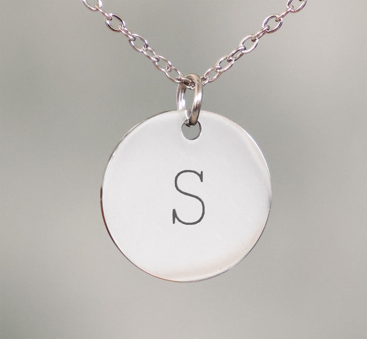 316L Stainless Steel Initial Pendant