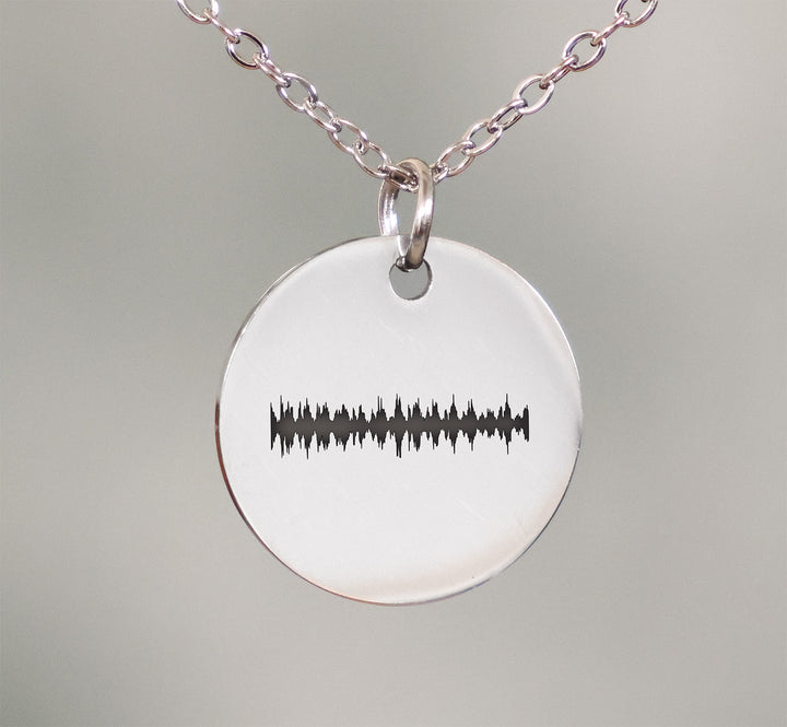 316L Stainless Steel Soundwave Pendant