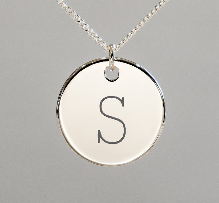 Sterling Silver 925 Initial Pendant